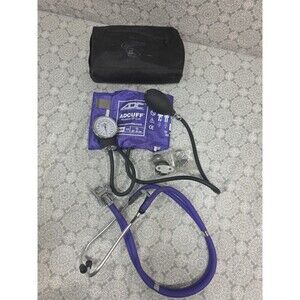 ADC Pro Combo Professional Blood Pressure Cuff & Stethoscope Kit Purple Nurse Dr